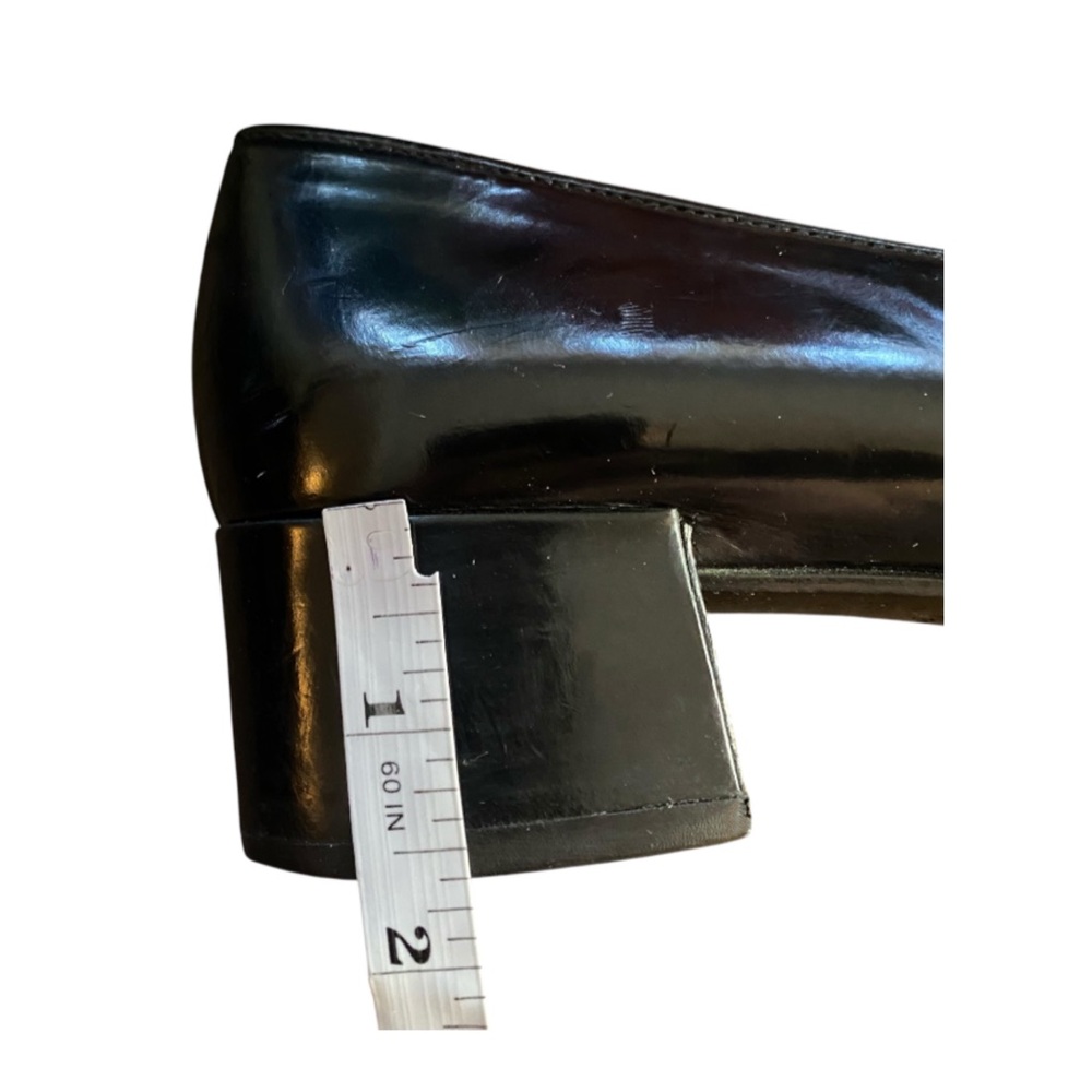 PRADA Vintage Classic Black Patent Leather Loafer Moccasin Shoes EU 39.5 US8.5 - Picture 7 of 11